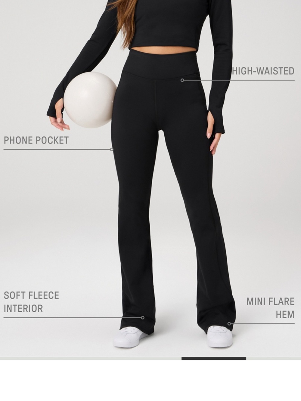 Fabletics Cold Weather Pocketed High-waisted mini flare